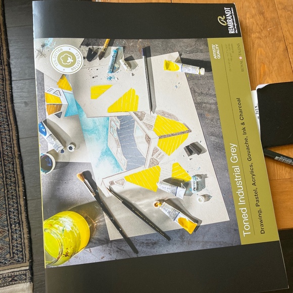 Rembrandt toned paper industrial gray 11.7" x 16.5" large drawing pad artist art - Picture 1 of 4